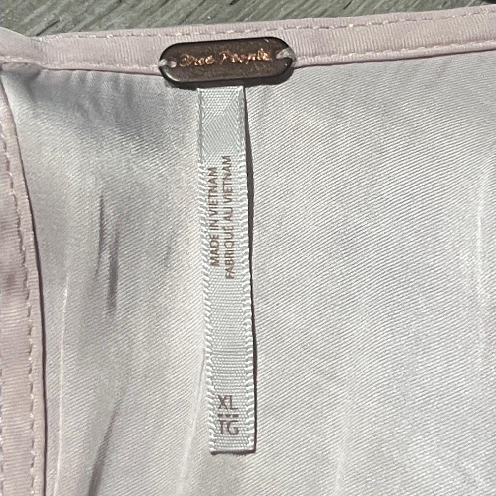 Free People Pink Arabella Tie Back Satin Blouse - Picture 12 of 14